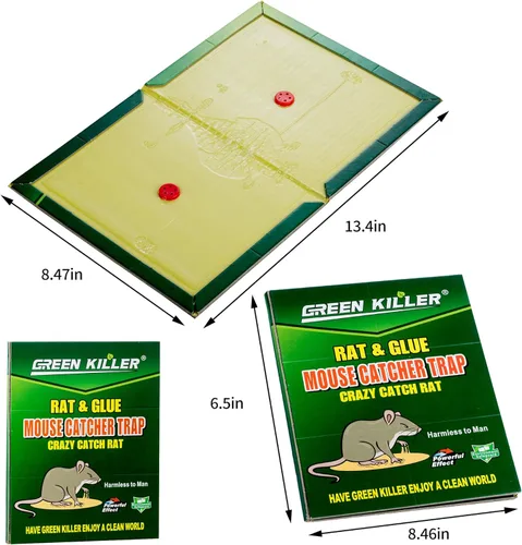 Miniatura 2 de 10-Pack de trampas adhesivas grandes para ratones con pegajosidad mejorada, tablero adhesivo para ratas y serpientes para interiores y exteriores
