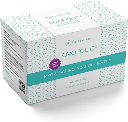 Suplemento ovofólico de inositol - Myo-inositol y D-Chiro Inositol Plus Folato Activo- Proporción ideal 40:1 - 30 sobres