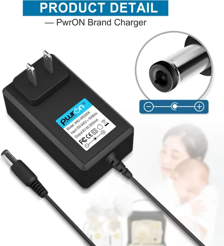Miniatura 2 de Adaptador de CA a CC de 9 V para bomba Medela en estilo extractores de leche avanzados - Reemplazo para modelos #9207010 Cable de fuente