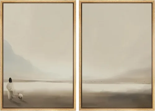 Miniatura 92 de MUDECOR Lienzo enmarcado para pared, bosque brumoso, reflejos, paisaje tranquilo, ilustraciones modernas, arte decorativo, bohemio, tranquilo/zen