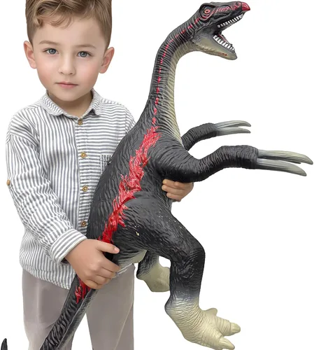 Miniatura 6 de YONGJULE Gran Therizinosaurus de 29 pulgadas, juguetes de dinosaurios para niños de 3 a 5 años, juguetes de dinosaurios inflables grandes