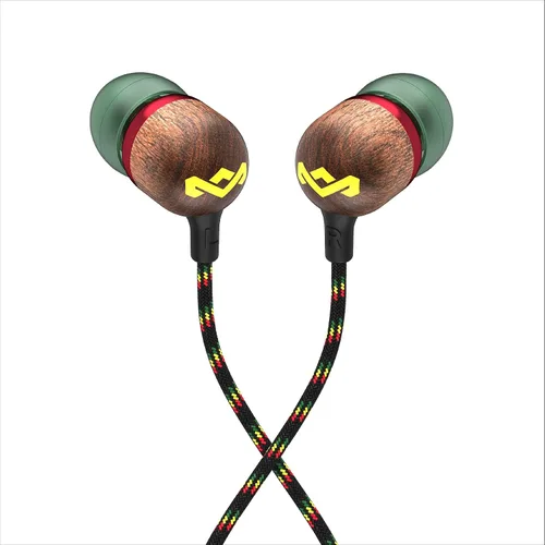 Miniatura 9 de House of Marley Smile Jamaica: Auriculares con cable con micrófono, diseño de aislamiento de ruido y materiales sostenibles (Rasta)
