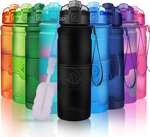 Miniatura 20 de Botella de agua deportiva Zorri, 400/500/700ml/1L, sin BPA, a prueba de fugas, ligera, botellas Tritan para exteriores, camping, ciclismo, fitness
