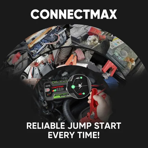 Miniatura 6 de LOKITHOR J1350 PRO Arrancador con ConnectMax, caja de arranque de 1350 amperios LiFePO4 para motores de 6.5L de gasolina y 3.5L diésel, arrancador