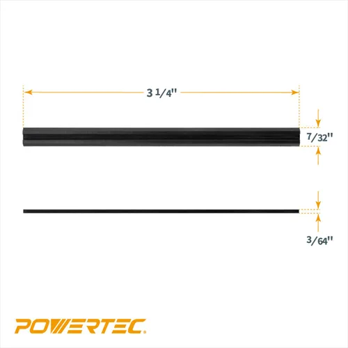 Miniatura 2 de POWERTEC Cuchillas cepilladoras de carburo de tungsteno de 3-1/4 pulgadas, paquete de 2 unidades para WEN 6530, DeWalt DCP580B, Porter-Cable