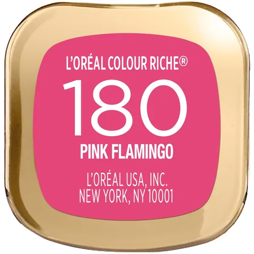 Miniatura 7 de L'Oreal Paris - Lápiz labial Colour Riche Original, cremoso e hidratante, satinado con aceite de argán y vitamina E, Pink Flamingo, 1 unidad Rosado
