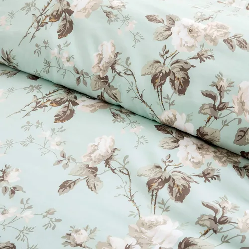 Miniatura 5 de Eikei Juego de funda de edredón y fundas de almohada florales Shabby Chic Cottage Garden Botanical Nature Flowers Col Roses Ppeony Rosy Vines