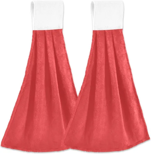 Miniatura 33 de Juego de 2 toallas de mano amarillas y naranjas, suaves, absorbentes, decorativas, para baño, secado rápido, barra de té, toalla colgante para baño