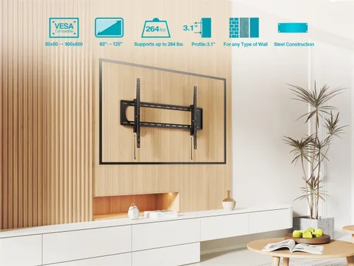Miniatura 6 de Monoprice Soporte de pared para TV de inclinación extra ancha – televisores de 60 a 100 pulgadas, hasta 220 libras, VESA 1000 x 800 – Serie comercial