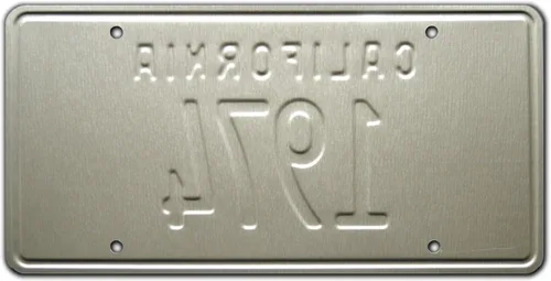 Miniatura 2 de California Vintage Hot Rod 1974 Placa de matrícula de tocador con estampado de metal