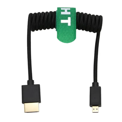 Miniatura 3 de Micro HDMI a HDMI 8K 4K 60p Negro trenzado en espiral 11.8 in Cable para Canon R8 R10 Sony A7C A7RIV ZV-1 S5 X-T4 Z50 Cámara ATOMOS Ninja V F5pro