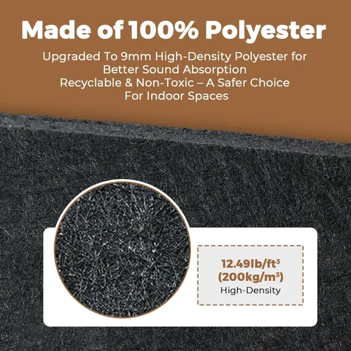 Miniatura 6 de Paneles de pared acústicos 3D autoadhesivos para despegar y pegar, paquete de 8 paneles insonorizados con patrón de madera autoadhesivos de 23.6 x