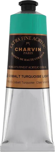 Miniatura 126 de Charvin Pintura acrílica profesional extrafina – verde absenta, tubo de 2.1 fl oz, pigmentos de triple fresado, resistente a la luz, pinturas