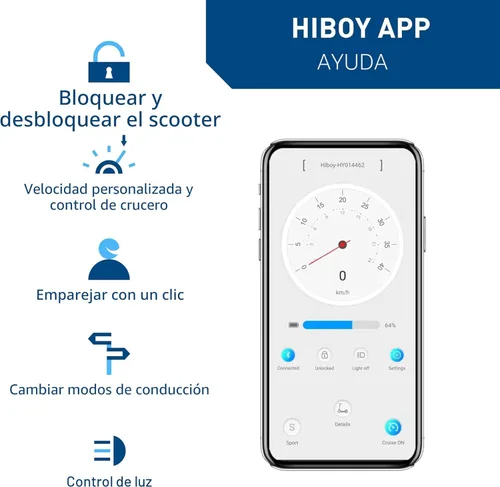 Miniatura 7 de Hiboy S2 Electric Scooter - 8.5" Solid Tires - Up to 17 Miles Long-Range & 19 MPH Portable Folding Commuting Scooter for Adults with Double Braking