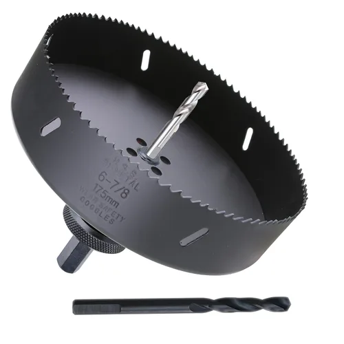 Miniatura 19 de Sierra de agujero de 4-1/2" de HSS bimetálica para madera, paneles de yeso, plástico, aluminio, acero suave, hierro, metal, acero inoxidable. Broca