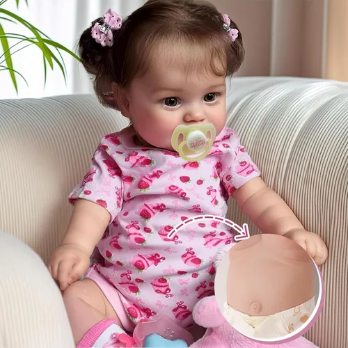 JIZHI Muñecas de bebé Reborn realistas, de vinilo suave de 20 pulgadas, cuerpo completo, realista, muñeca de bebé recién nacida, adorables muñecas