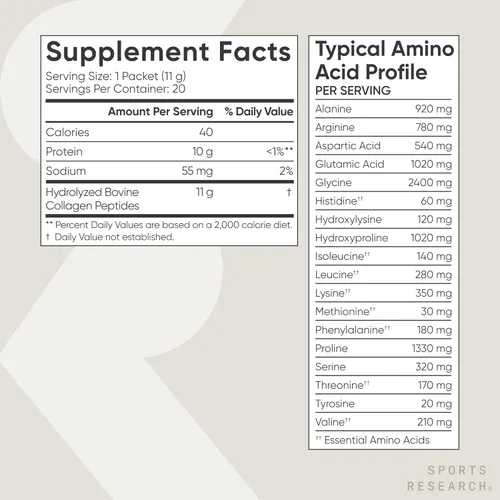Miniatura 5 de Sports Research - Péptidos de colágeno - Suplemento de proteína de colágeno hidrolizado tipo 1 y 3 en polvo para piel, uñas y articulaciones
