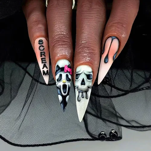 Miniatura 11 de Uñas postizas largas a presión con forma de almendra, uñas postizas acrílicas de color sólido con diseño de espejo de lujo, uñas artificiales