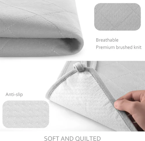 Miniatura 4 de Tapete impermeable para jaula de perro con cuerda, paquete de 2 (42 x 28 pulgadas), almohadillas lavables para orina para perros, almohadillas
