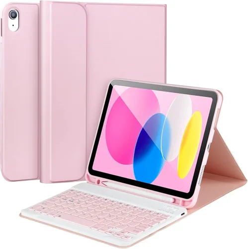 Miniatura 10 de AHYWTAN Funda para iPad 11/10ª generación con teclado, funda de teclado Bluetooth desmontable para iPad A16 2025 de 11 pulgadas/10ª generación 2022