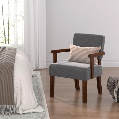 Miniatura 3 de FAGAGA Silla decorativa, sillas de sala de estar de gran tamaño con asiento suave y reposabrazos para salas de estar y comedor