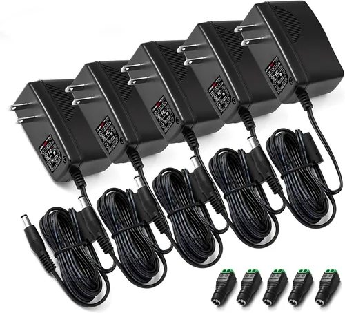 CHANZON Adaptador de fuente de alimentación de conmutación de 24 W CA y CC de 12 V 2 A (entrada 100-240 V, salida de 12 voltios 2 amperios 24 vatios