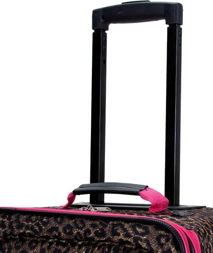 Miniatura 9 de Rockland Jungle Softside Juego de maletas verticales, Pink Leopard), F125-PINKLEOPARD