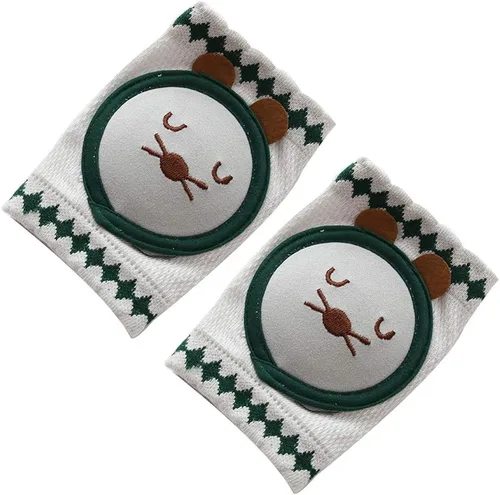 Miniatura 12 de Protectores de rodilla para gatear, unisex para bebés, antideslizantes, rodilleras para niños pequeños, cubierta protectora de seguridad Amarillo