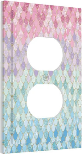 Miniatura 124 de Rainbow in the Clouds - Placas de Pared de Doble Interruptor de 2 Posiciones, Panel de Arte Rosa, Cubierta de Interruptor de Luz, Placa Frontal Arco