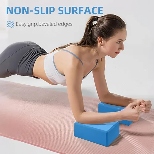Miniatura 6 de 1 paquete de bloques de yoga de espuma grandes de 9 x 6 x 4 pulgadas, bloque de pilates resistente, bloque de entrenamiento, ladrillo de yoga