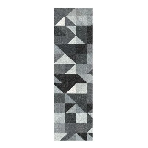 Abstracto Negro Gris Geométrico Skateboard Grip Tape 33x9inch Papel de lija Longboard Scooter Griptape Diseño antideslizante y anti-desgarro