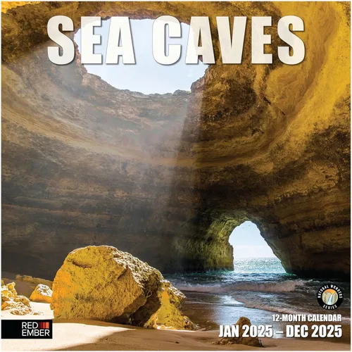 Miniatura 28 de RED EMBER Untamed & Beautiful Beaches - Calendario de pared 2026 de 12 meses 12 x 24 pulgadas abierto Papel grueso y resistente Regalo