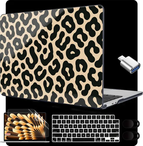 Miniatura 18 de MEEgoodo Funda para MacBook Air M5/M4/M3/M2 de 15 pulgadas 2026 2025 2024 2023, funda compatible con el modelo (A3448/A3241/A3114/A2941)