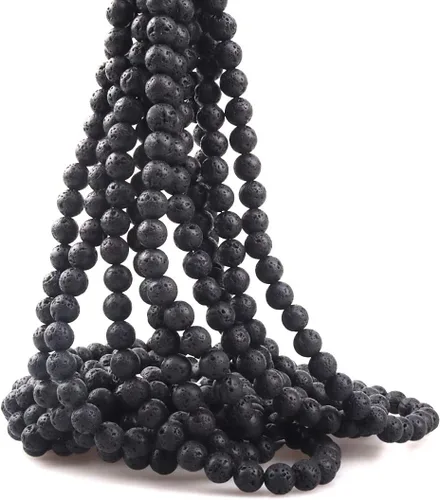 Miniatura 20 de Cuentas sueltas redondas de piedra natural de amatista de 8mm, cuentas para hacer joyas y manualidades DIY, 1 cordón de 15 pulgadas, aproximadamente