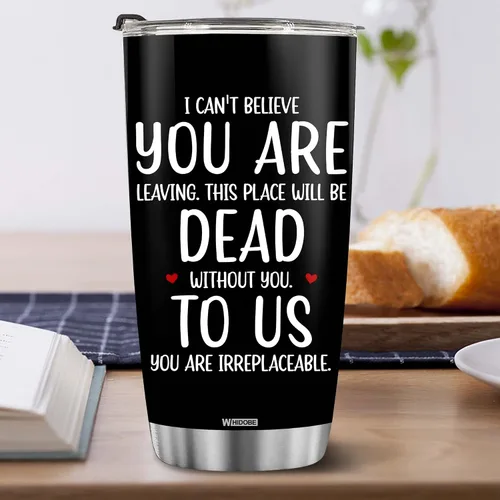 Miniatura 5 de WHIDOBE Regalos para compañeros de trabajo para mujeres, hombres, You Are Dead To Us Tumbler Goodbye Coworker New Job Going Away Regalo