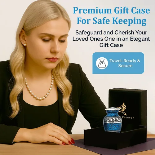 Miniatura 6 de Urnas pequeñas y elegantes para recuerdo de cenizas humanas, elegante urna de cremación para recuerdos preciados, recuerdos de urna pequeña, mini