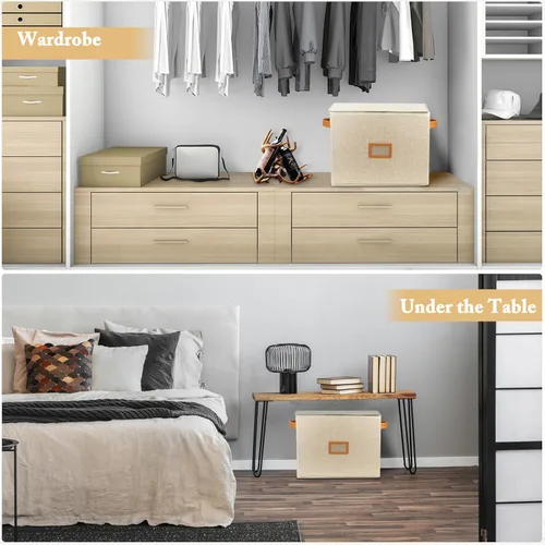 Miniatura 4 de Lukeline Caja de almacenamiento para vestidos de novia, caja de preservación de vestidos de novia con tapa, organizador plegable sin ácidos con 1
