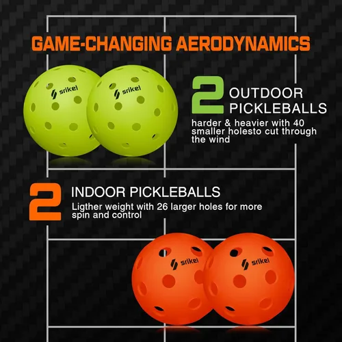 Miniatura 4 de Paletas de pickleball Srikel, pala de pickleball de fibra de carbono Raw T700, núcleo de polímero de poder de 16mm, raquetas profesionales para gran