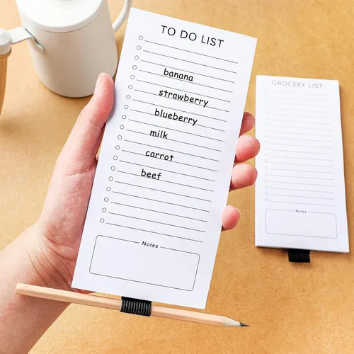 Miniatura 5 de Sinmoe 2 bloc de notas magnético para refrigerador lista de comestibles, bloc de notas magnéticas, divertido bloc de notas para refrigerador