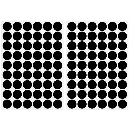 Miniatura 8 de Adhesivos autoadhesivos para agujeros de tornillo, 2 mesas 140 en 1, tapas autoadhesivas para tornillos a prueba de polvo, 0.472 in, color negro