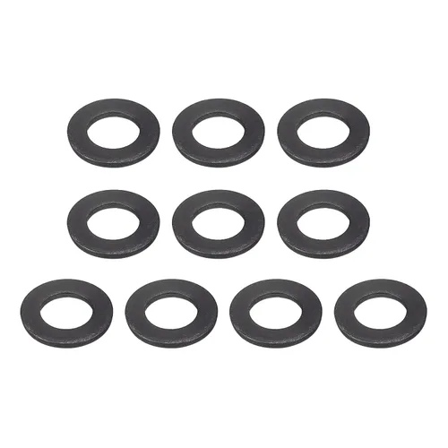 Miniatura 35 de Uxcell Arandela plana de acero al carbono para pernos M8, 10 piezas M8 x 16 x 1.5mm, aleación de acero negro oxidado de grado 8.8, sujetadores