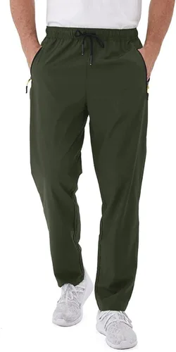 Miniatura 44 de Rapoo Pantalones ligeros para hombre con bolsillos con cremallera, secado rápido, pantalones deportivos de viaje para entrenamiento
