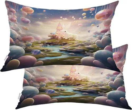 Miniatura 111 de Fundas de almohada con diseño de pinos y pájaros, bayas rojas, hojas de acebo, fondo beige, funda de cojín de mezcla digital, funda de almohada