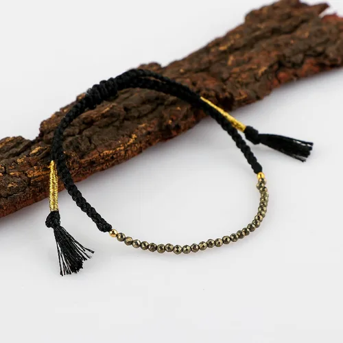 Miniatura 14 de Thecraftman - Pulsera trenzada de cuentas naturales, cristales energéticos, regalo para ella, pulsera de protección de hilo trenzado de mano