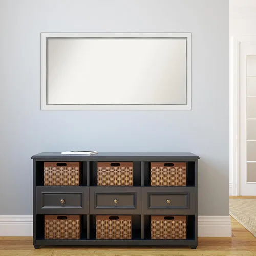 Miniatura 945 de Amanti Art Espejo personalizado, espejo estrecho de baño de oro blanco, espejo de pared o espejo de tocador de baño sobre el fregadero