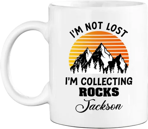 Miniatura 9 de Taza de café personalizada de regalo para geólogo, con texto en inglés «Not All Who Wander Are Lost Some Are Looking For Cool Rocks», taza de café