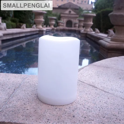 Miniatura 4 de Paquete de 1 vela de pilar sin llama para exteriores con control remoto y temporizador, impermeable, funciona con pilas, juego de velas LED