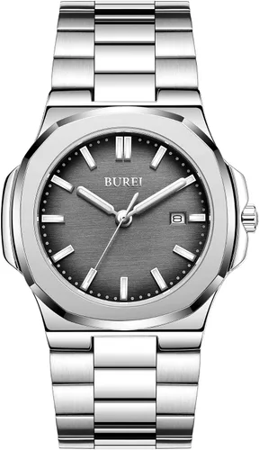 Miniatura 12 de BUREI Men Watches Gifts for Men Fashion Stainless Steel Analog Quartz Waterproof Watches for Mens