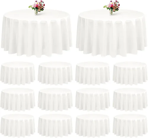 Miniatura 143 de Showgeous Paquete de 4 manteles rectangulares de poliéster de 60 x 102 pulgadas, resistentes a las arrugas, lavables, para bodas, mesas de comedor