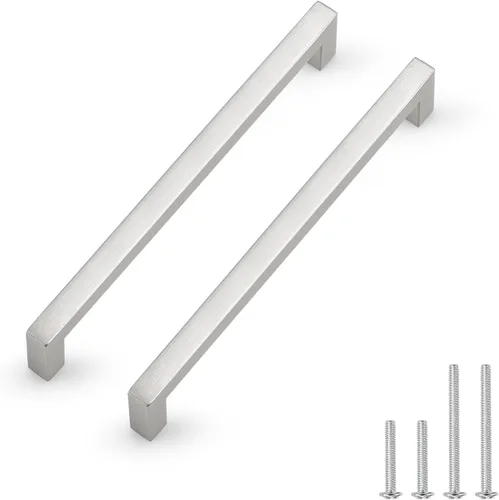 Miniatura 33 de Probrico - Tiradores cuadrados de acero inoxidable para puerta de armario o cajón, color negro, 0.5 pulgadas de ancho